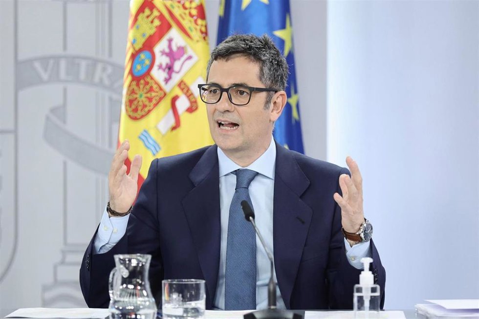 El ministro de la Presidencia, Relaciones con las Cortes y Memoria Democrática, Félix Bolaños