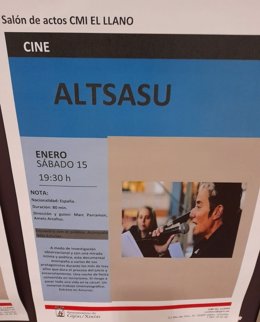 Anuncio de la proyección del documental 'Altsasu', del folleto de actividades de Gijón