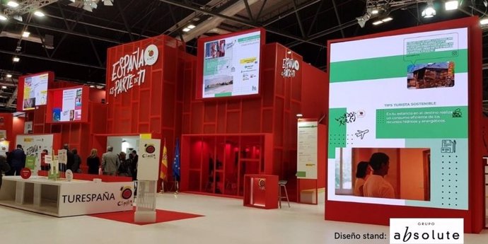 Archivo - Stand de Turespaña en Fitur 2020