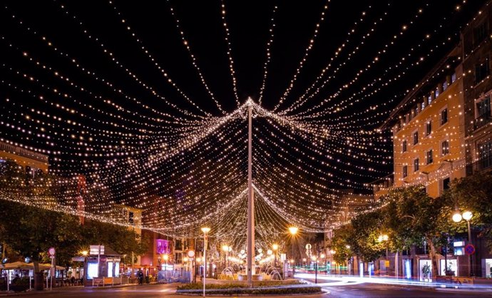 Luces de Navidad en Palma.