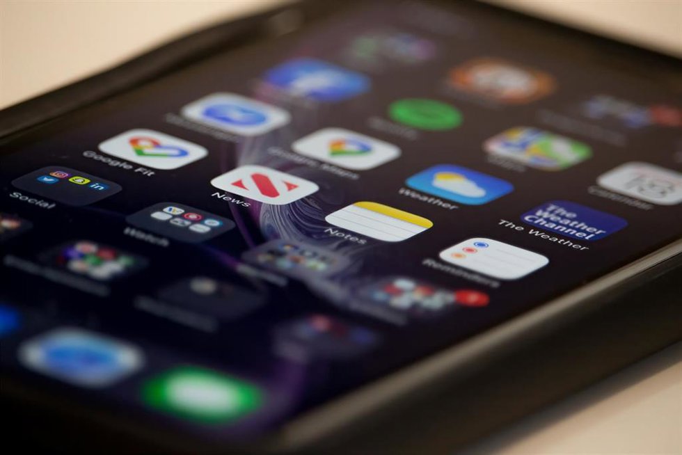 Aplicaciones en un smartphone.