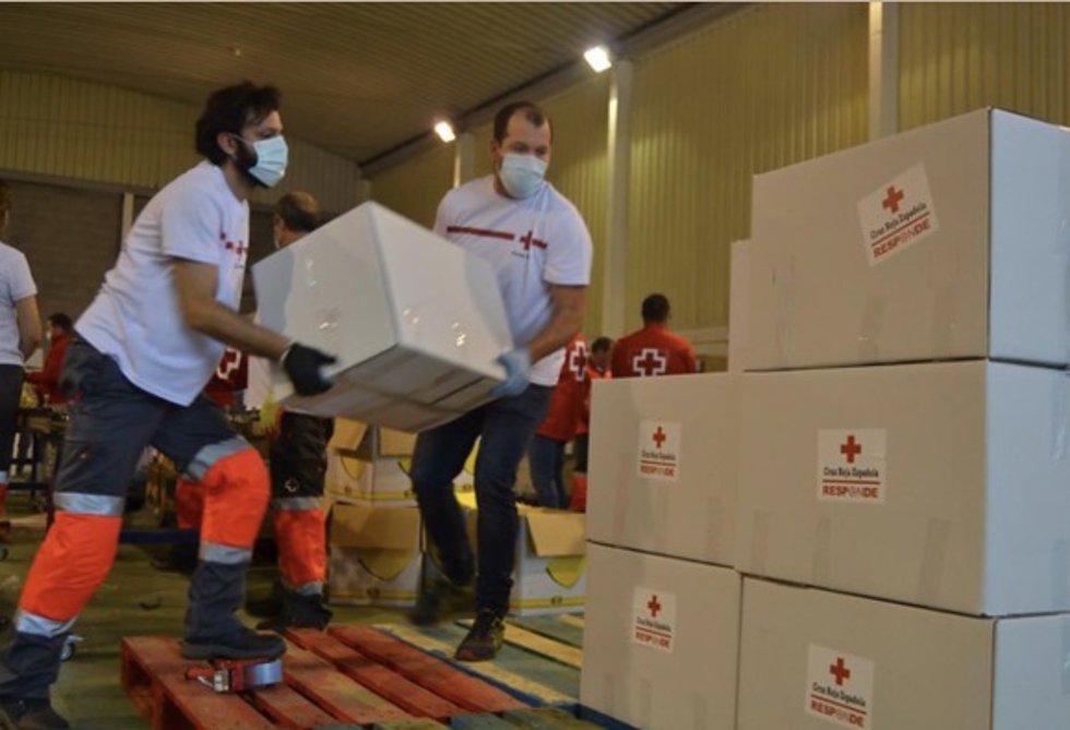Donación  de Yves Rocher a Cruz Roja.
