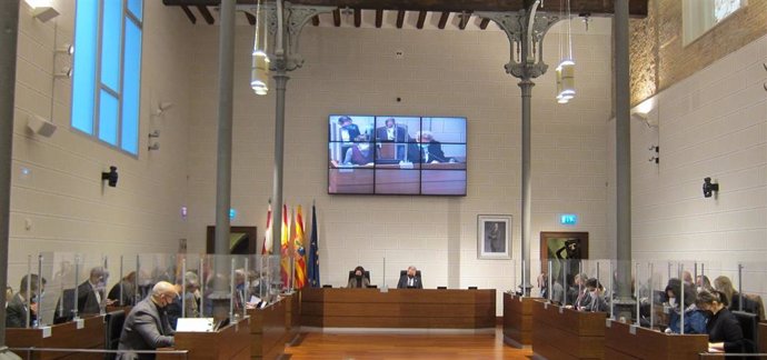 Pleno de la Diputación Provincial de Zaragoza.
