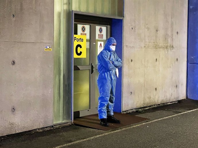 Trabajador sanitario en Vannes, Francia