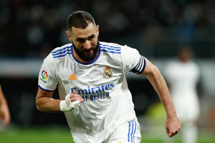 Karim Benzema of Real Madrid looks on during the Spanish League, La Liga Santander, football match played between Real Madrid and Cadiz CF at Santiago Bernabeu stadium on December 19, 2021, in Madrid, Spain.