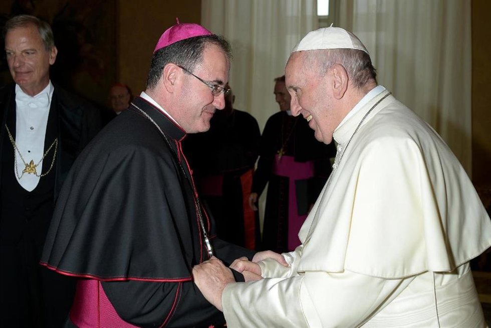 El solanero Santos Montoya con el Papa Francisco
