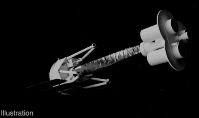 Un gif de IXPE desplegándose en el espacio antes de comenzar sus operaciones científicas para estudiar el cosmos.