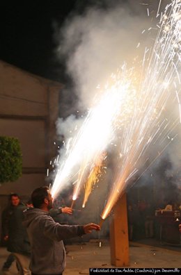 Celebración de las Carretillas de San Antón en Cantoria (Almería).