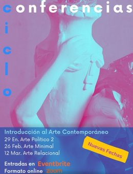 Cartel del ciclo de conferencias en el CAC sobre introducción al arte contemporáneo