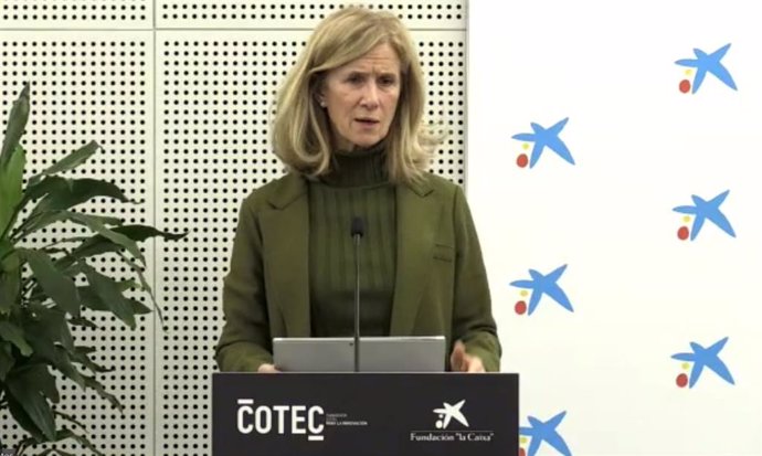La presidenta de Cotec, Cristina Garmendia, durante su interveción.