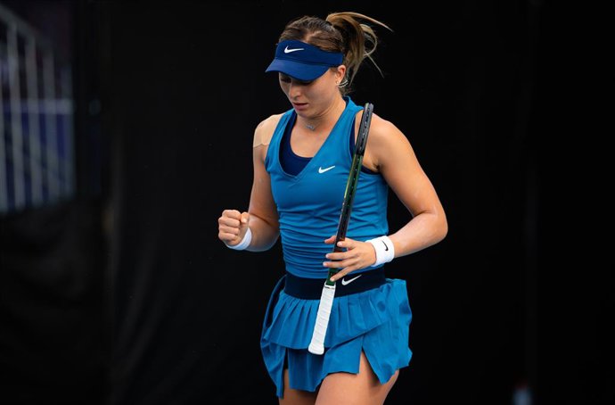 Paula Badosa of Spain in action during the quarter-final of the 2022 Sydney Tennis Classic WTA 500 tennis tournament against Belinda Bencic of Switzerland