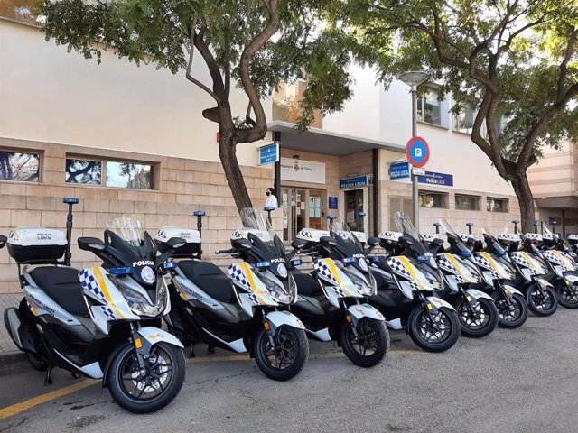 Nuevas motos de la Policía Local de Palma.