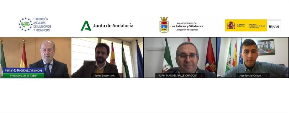 Imagen de la inauguración telemática de la jornada de formación continua de la FAMP sobre municipalismo y población joven.