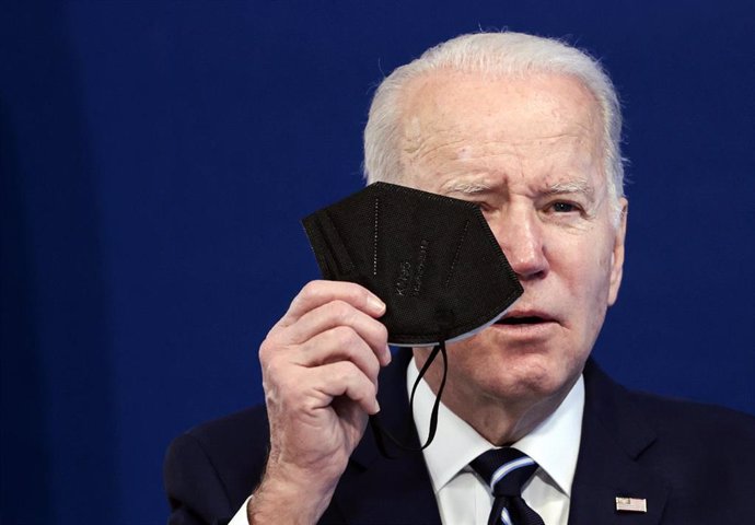 El presidente de Estados Unidos, Joe Biden, con una mascarilla