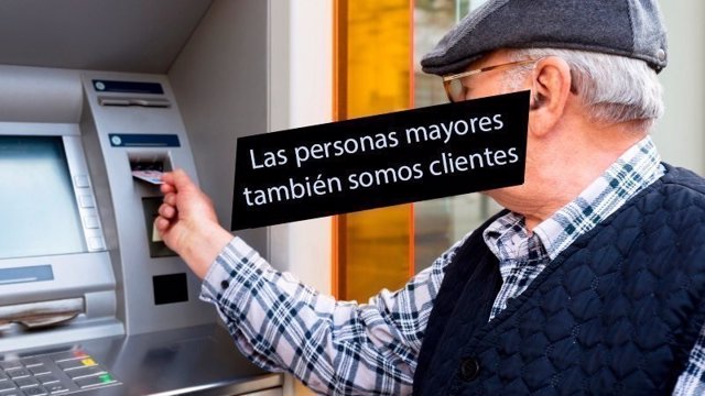 Imagen que acompaña la petición de change.Org de Carlos San Juan reclamando atención presencial en los bancos