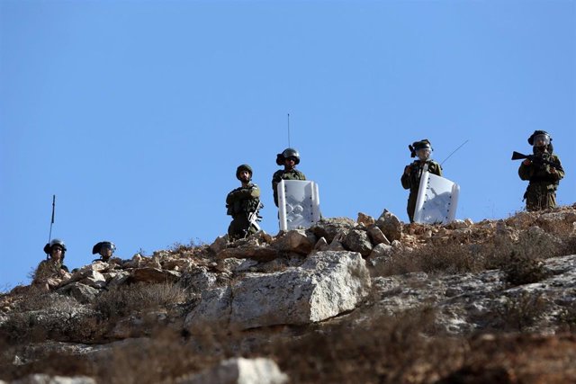 Archivo - Militares israelíes cerca de Nablús, en Cisjordania.