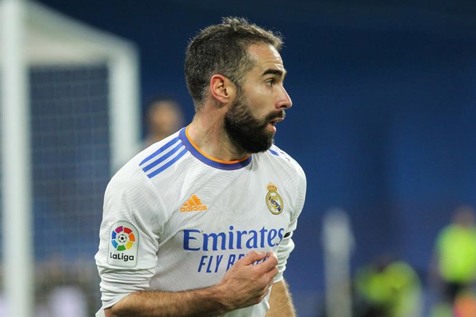 Archivo - Daniel Carvajal of Real Madrid in action during La Liga football match played between Real Madrid and Atletico de Madrid at Santiago Bernabeu stadium on December 12, 2021, in Madrid, Spain.