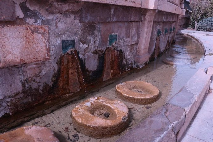 La fuente de la Plaza de la Catedral es la más antigua que se conserva en el centro histótrico de Teruel