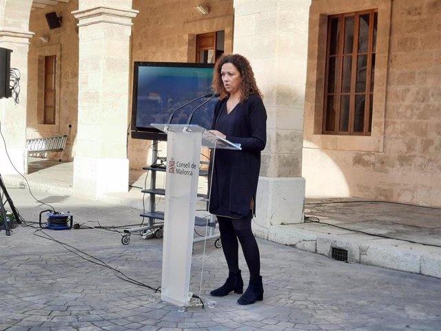 La presidenta del Consell de Mallorca, Catalina Cladera, en la presentación.