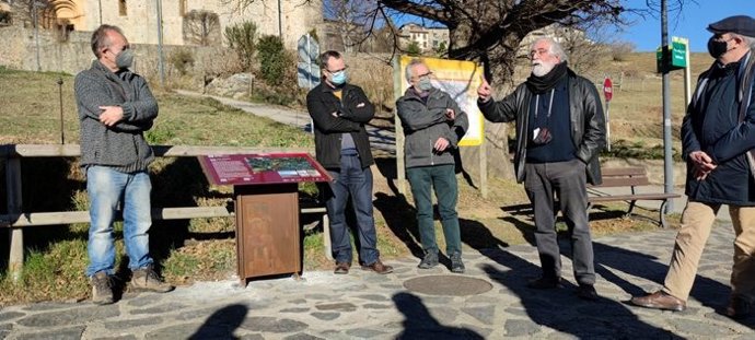 Inauguración de la señalización de la ruta de los maquis en el Ripolls (Girona), el 14 de enero de 2022.