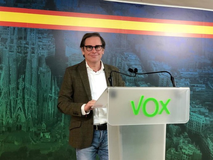 El portaveu de Vox al Parlament, Joan Garriga