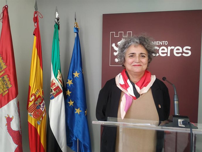 Archivo - María José Pulido, portavoz del Gobierno en el Ayuntamiento de Cáceres