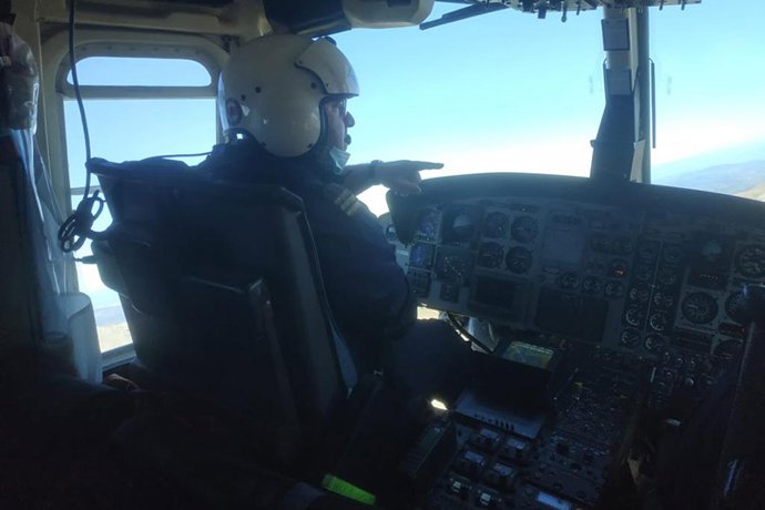 Helicóptero del Gobierno de Cantabria que ha participado en el rescate