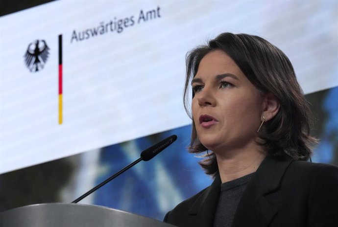 FILED - 23 December 2021, Berlin: German Foreign Minister Annalena Baerbock makes a statement on the action plan for Afghanistan. Baerbock is scheduled to travel to Rome on Monday, with the ongoing stand-off between Russia and the West over Ukraine expe