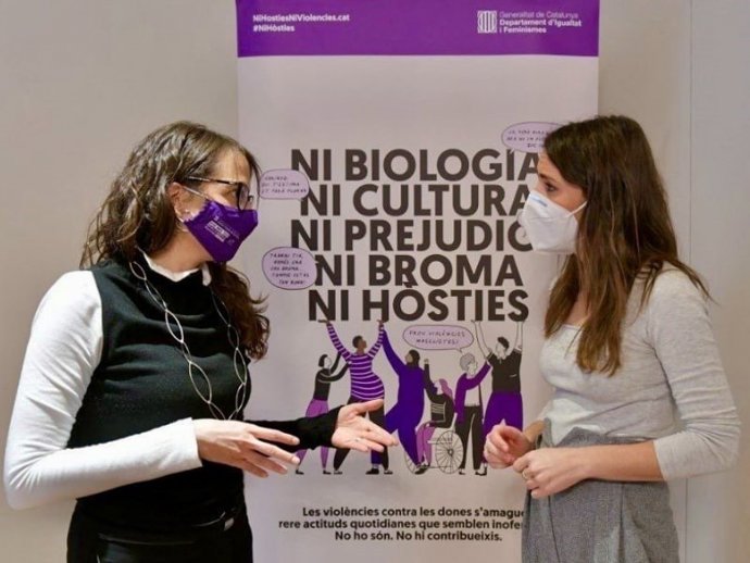 La ministra Montero i la consellera Verge, en una reunió de treball al Palau de la Generalitat