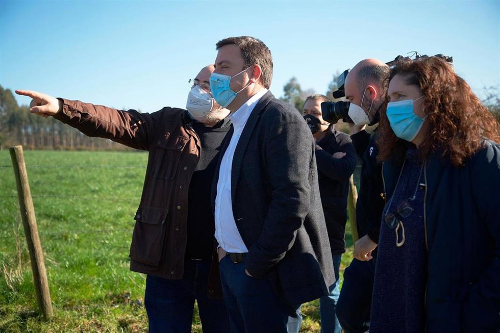 El secretario xeral del PSdeG, Valentín González Formoso, en un acto en Guitiriz (Lugo)