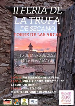 Torre de las Arcas (Teruel) celebra este sábado la segunda edición de Feria de la Trufa de Secano.