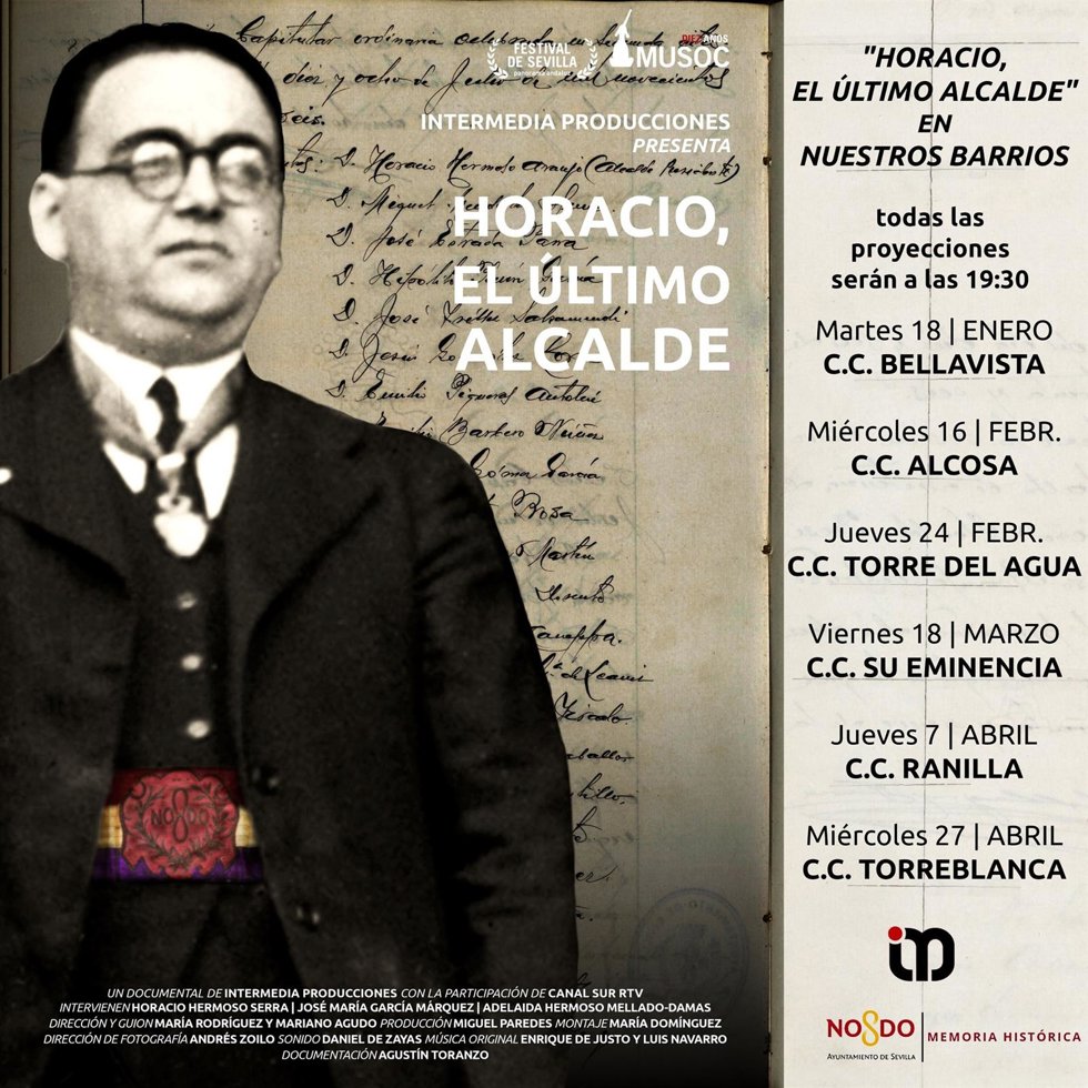 Documental 'Horacio, el último alcalde', de los directores María Rodríguez y Mariano Agudo, fue proyectado en el Festival de Sevilla de cine.