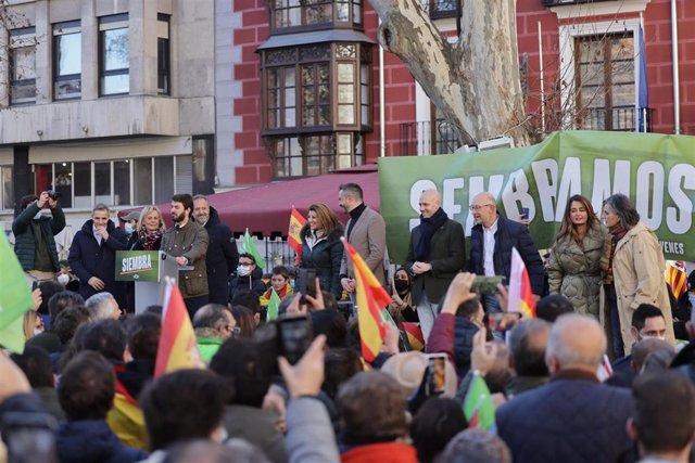 Acto de presentación de candidaturas de Vox a las elecciones autonómicas de Castilla y León.