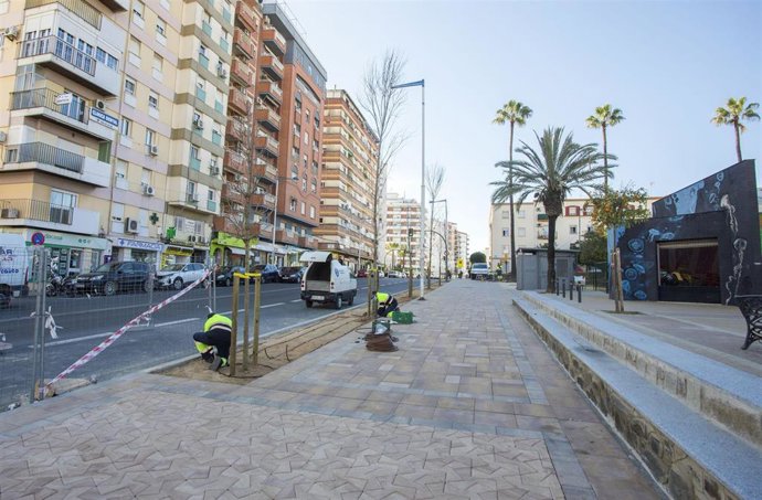 Obras de mejora en el casco urbano de Huelva
