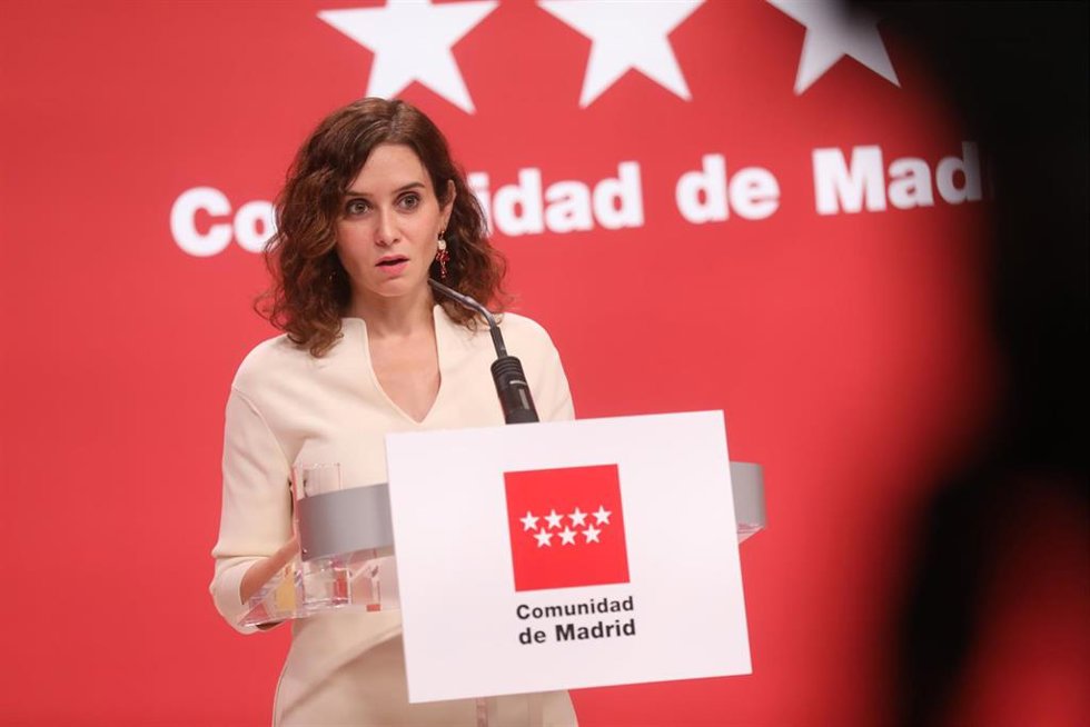 La presidenta de la Comunidad de Madrid, Isabel Díaz Ayuso