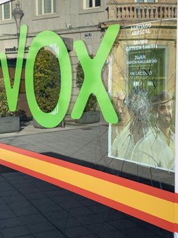 Ataques a la sede de Vox en Valladolid.