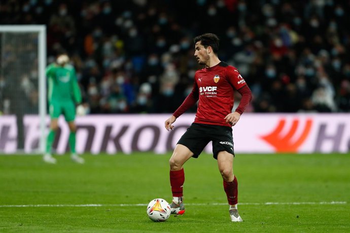 Hugo Guillamon of Valencia in action during the Spanish League, La Liga Santander, football match played between Real Madrid and Valencia CF at Santiago Bernabeu stadium on January 08, 2022, in Madrid, Spain.