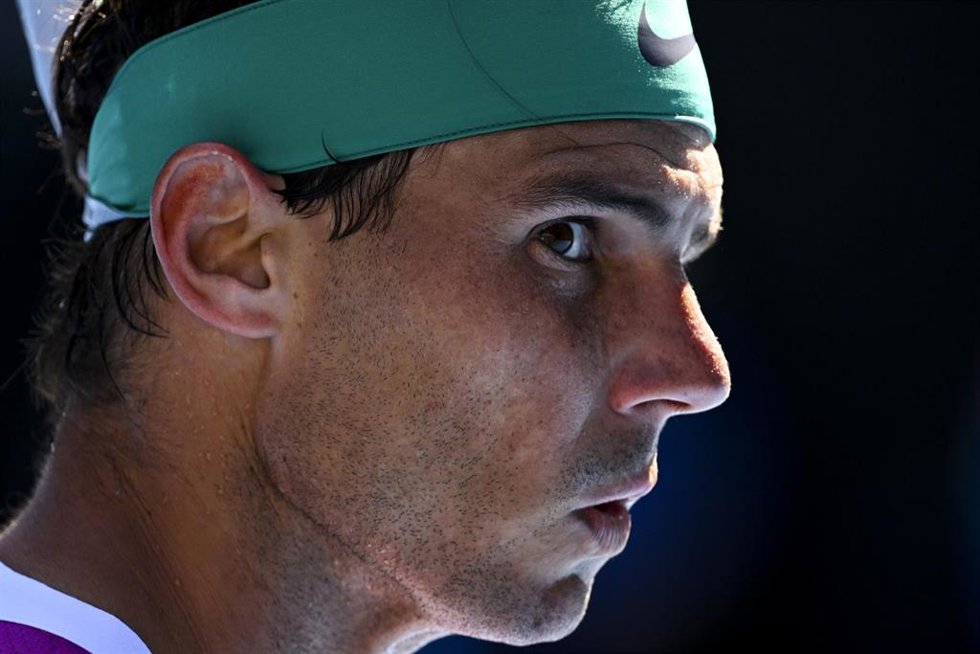 El tenista español Rafa Nadal en su debut en el Abierto de Australia de 2022.