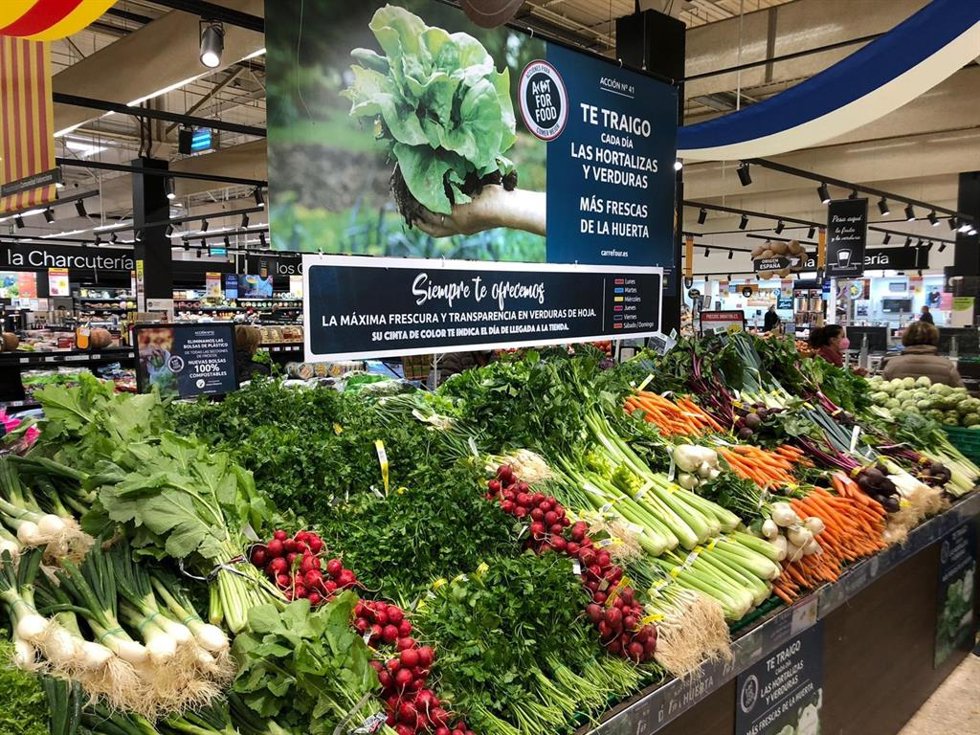 Verdura de hoja en Carrefour