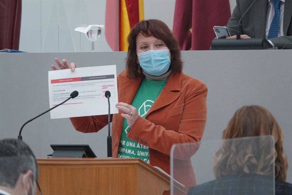 María Marín en la Asamblea Regional