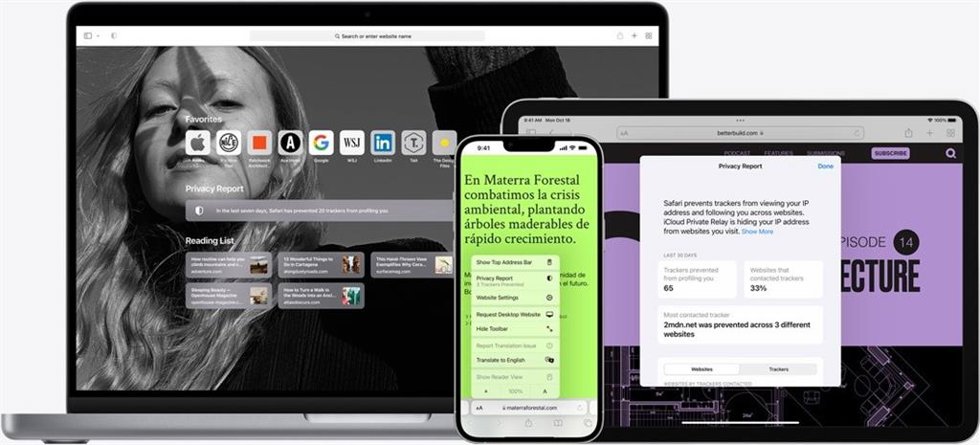 El navegador Safari en varios dispositivos