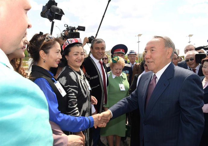 Archivo - El expresidente de Kazajistán Nursultán Nazarbayev