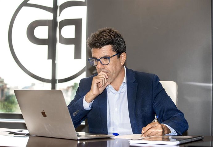 Archivo - El presidente del PPCV, Carlos Mazón, en imagen de archivo