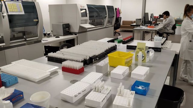 Archivo - Muestras para la realización de pruebas PCR de COVID-19, mediante el sistema de 'pooling', en el área sanitaria de Vigo.