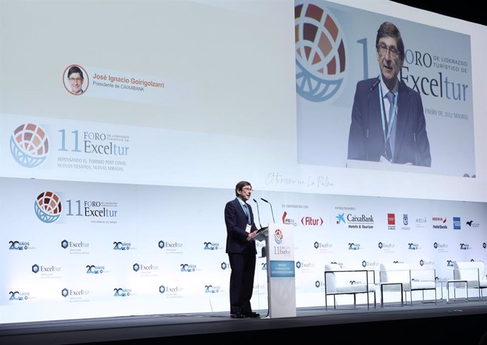 El presidente de Caixabank, José Ignacio Goirigolzarri, interviene en la 11 edición del Foro de Liderazgo Turístico Exceltur.