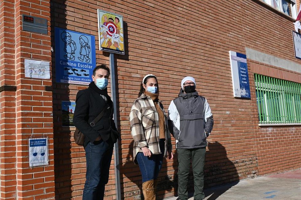 Impulsores de la campaña contra el acoso escolar en Valdepeñas.