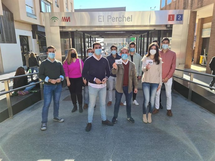 El presidente de Nuevas Generaciones de Andalucía, Kike Rodríguez, en un acto en Málaga