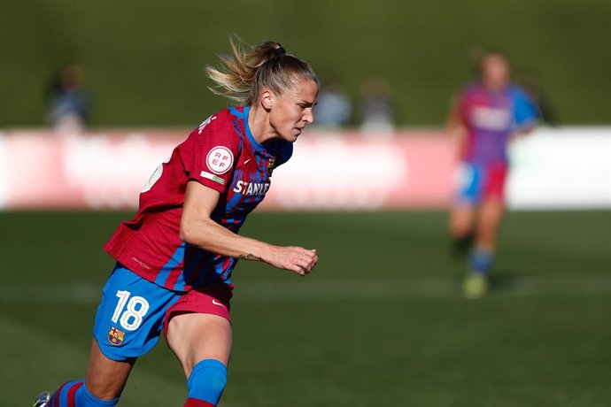 Archivo - Ana-Maria Crnogorcevic of FC Barcelona in action during the spanish women league, Primera Iberdrola, football match played between Real Madrid and FC Barcelona at Alfredo di Stefano stadium on December 12, 2021, in Valdebebas, Madrid, Spain.