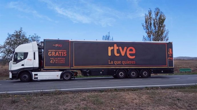 El estudio móvil de 'La Gran Consulta' de Radio Televisión Española (RTVE).