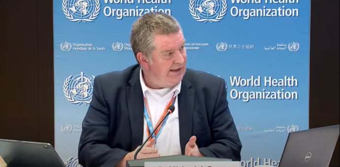 El director ejecutivo del Programa de Emergencias de la Organización Mundial de la Salud (OMS), Michael Ryan, en rueda de prensa desde Ginebra (Suiza), a 18 de enero de 2022.